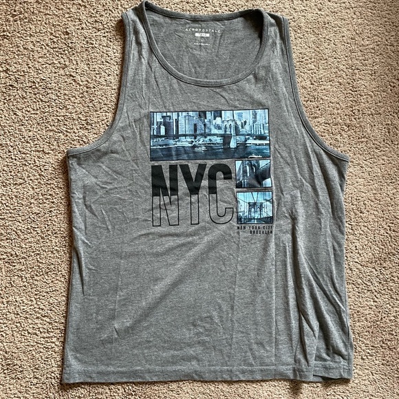 Aeropostale Other - Aeropostale Men’s Gray & Blue Tank Top